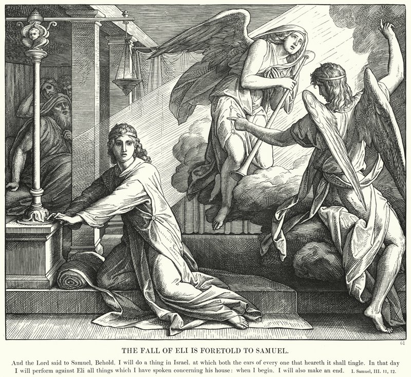 De Val van Eli wordt aan Samuel Voorspeld door Julius (after) Schnorr von Carolsfeld