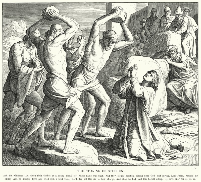 De Steniging van Stefanus door Julius (after) Schnorr von Carolsfeld