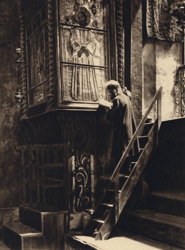 Jeruzalem, Kerk van het Heilig Graf, Biddende Monnik door Karl Grober