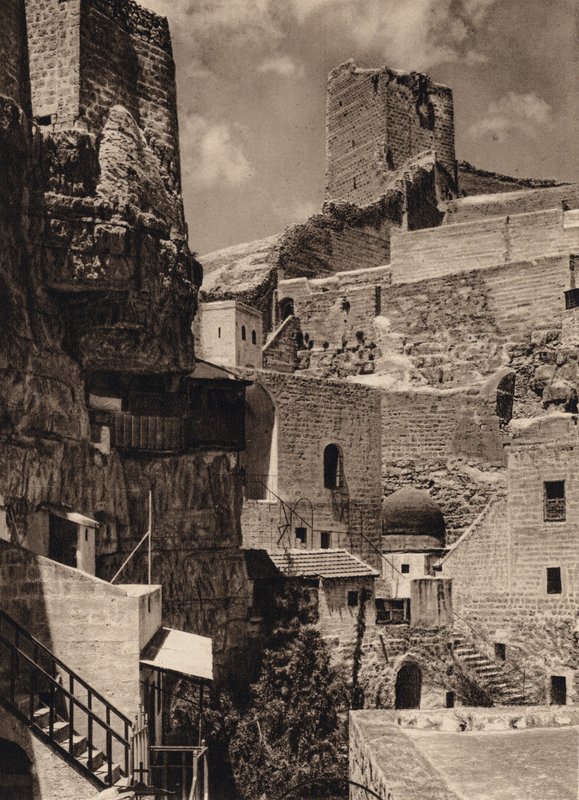 Mar Saba, Toren van Eudoxia en Klooster door Karl Grober
