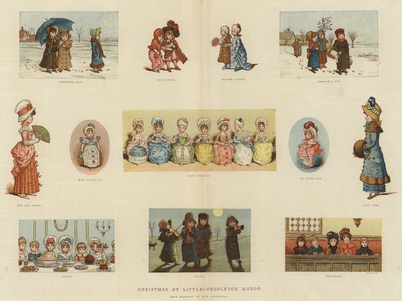 Kerstmis op Little-Peopleton Manor door Kate Greenaway