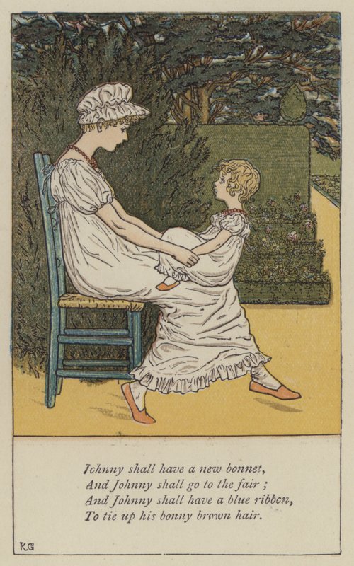 Johnny krijgt een nieuwe hoed door Kate (after) Greenaway