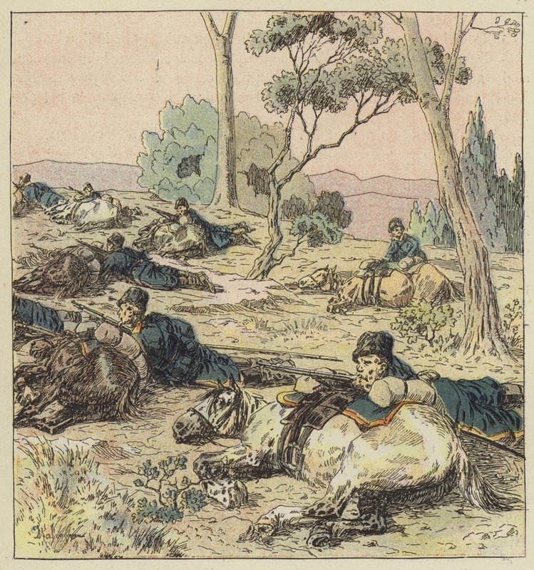 Kozakken in hinderlaag door L. Malespine