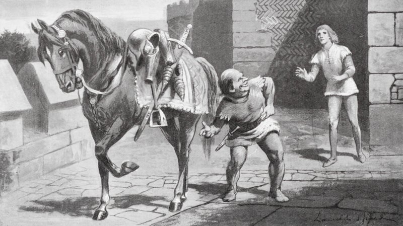 Zijn moeder stuurde Gareth een prachtig paard en een mooi harnas door Lancelot Speed
