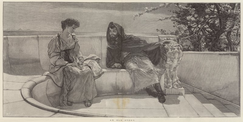 Een oud verhaal door Lawrence Alma Tadema