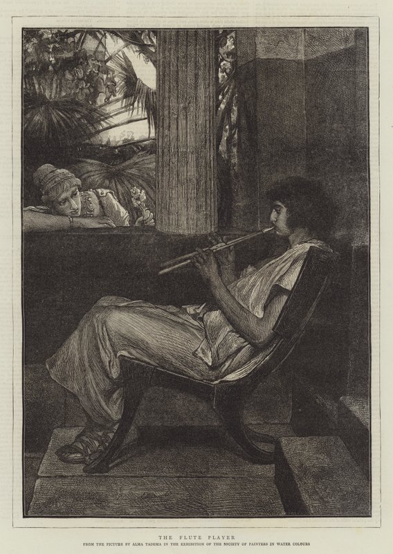 De Fluitspeler door Lawrence Alma Tadema