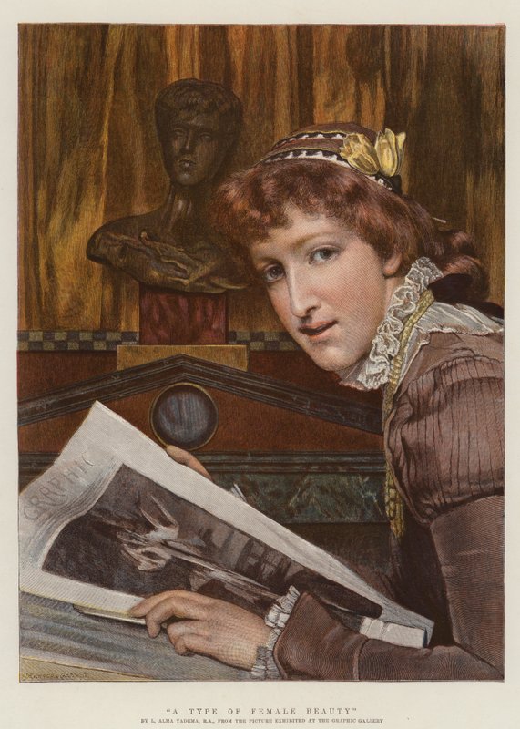 Een Type Vrouwelijke Schoonheid door Lawrence Alma Tadema