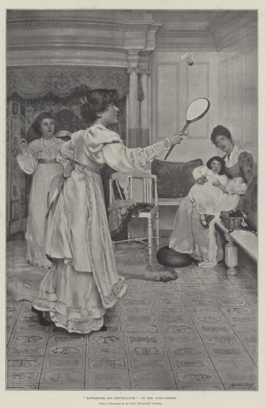 Battledore en Shuttlecock door Lawrence Alma-Tadema