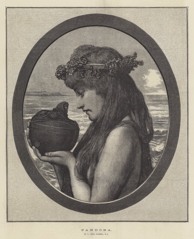 Pandora door Lawrence Alma Tadema