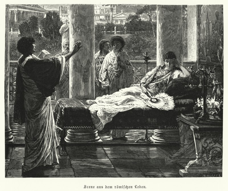 Scène uit het leven in het oude Rome door Lawrence (after) Alma Tadema