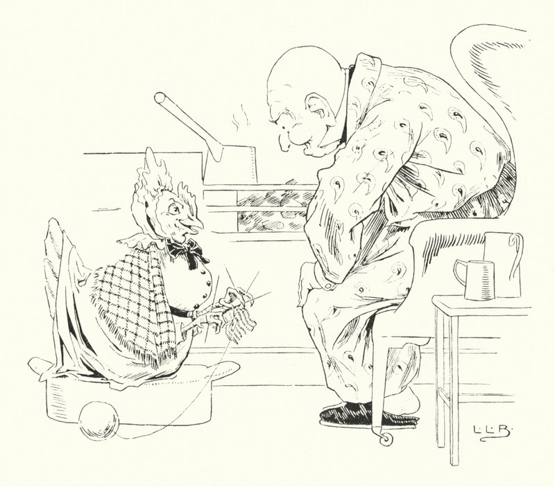 Ik had een kleine kip, de mooiste ooit gezien (gravure) door Leonard Leslie Brooke