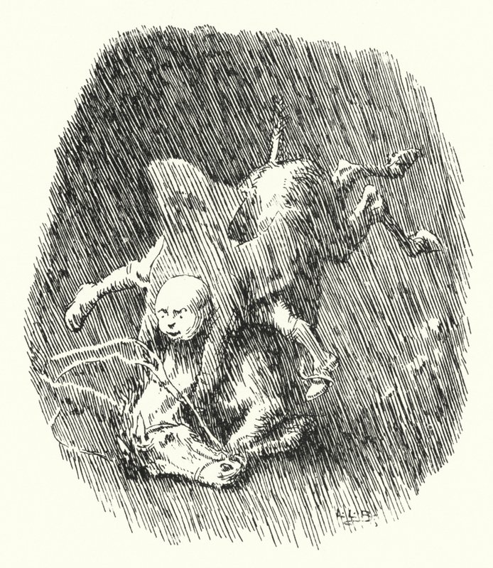 John Cook had een kleine grijze merrie (gravure) door Leonard Leslie Brooke