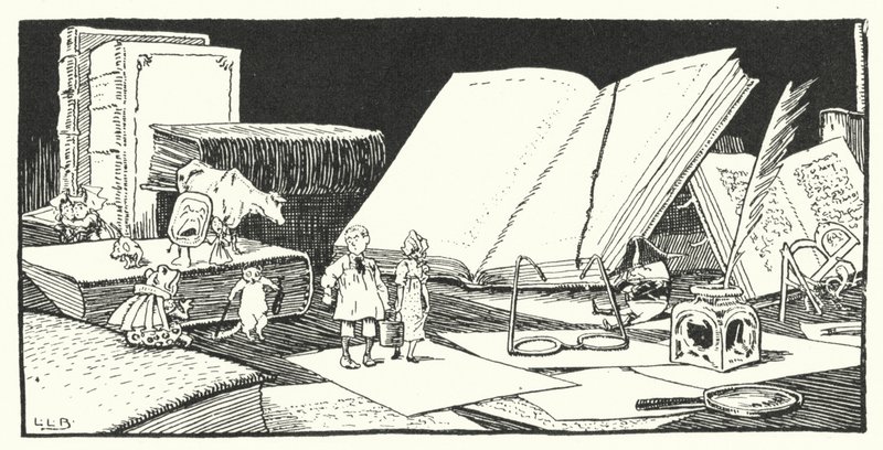 Kinderrijmpjes (gravure) door Leonard Leslie Brooke