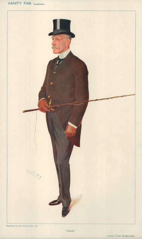 Kolonel Frank Shuttleworth, Charlie, 10 februari 1909, Vanity Fair cartoon door Leslie Matthew Ward