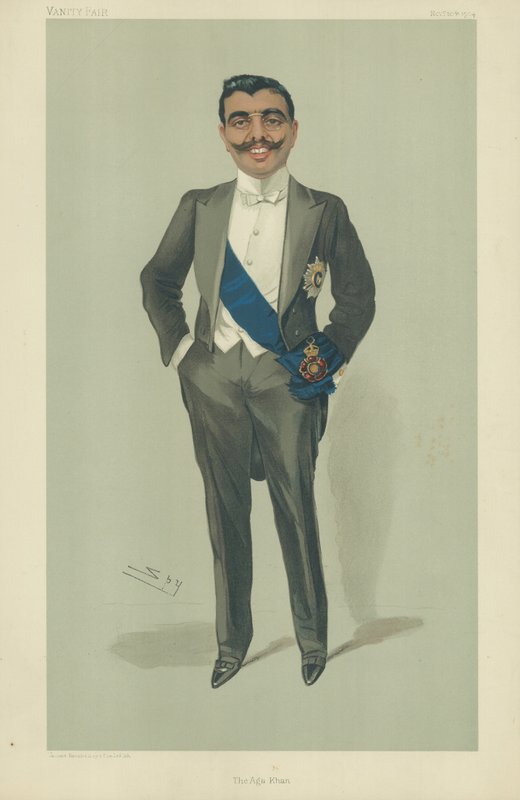 De Aga Khan, 10 november 1904, Vanity Fair cartoon door Leslie Matthew Ward