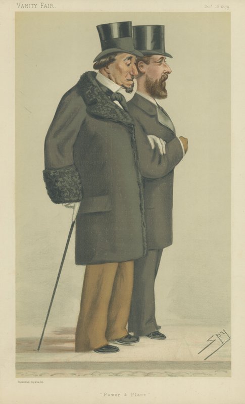 De Graaf van Beaconsfield en Mr Montagu William Lowry Corry door Leslie Matthew Ward