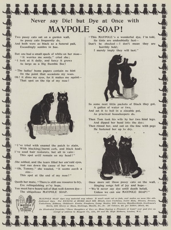 Advertentie, Maypole Zeep door Louis Wain