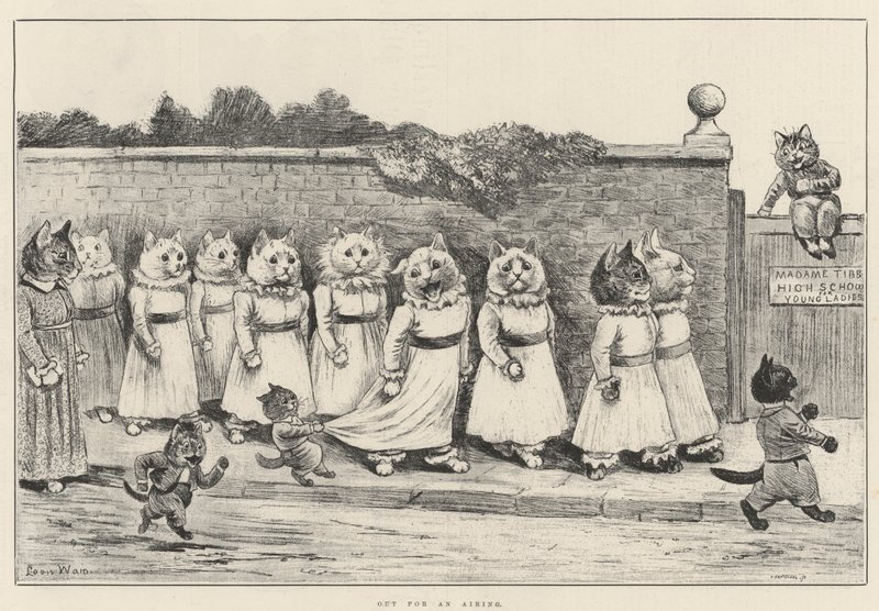 Uit voor een Luchtje door Louis Wain