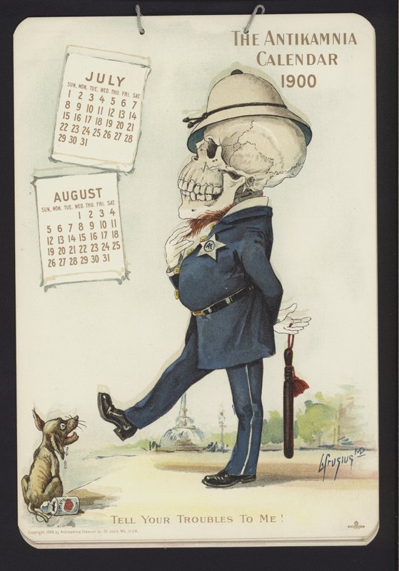 Illustratie voor Antikamnia Kalender, 1900 door Louis Crucius or Crusuius