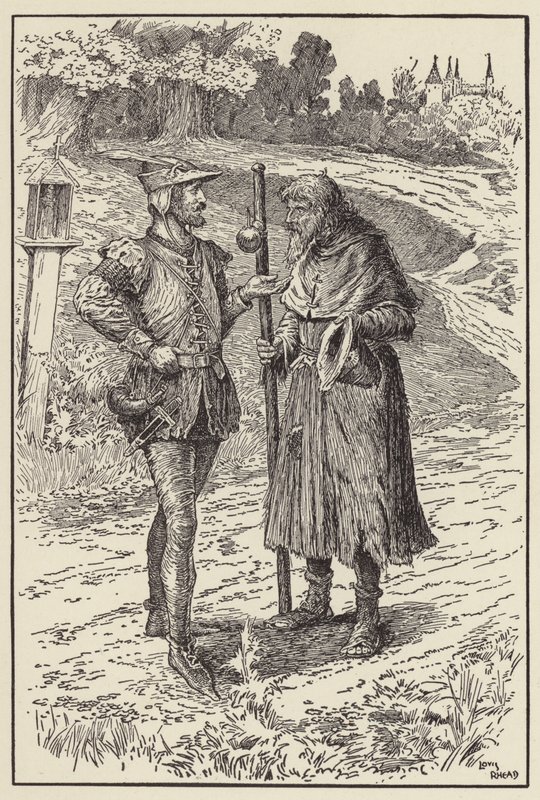 Kom, verwissel je kleding voor de mijne, oude man door Louis John Rhead