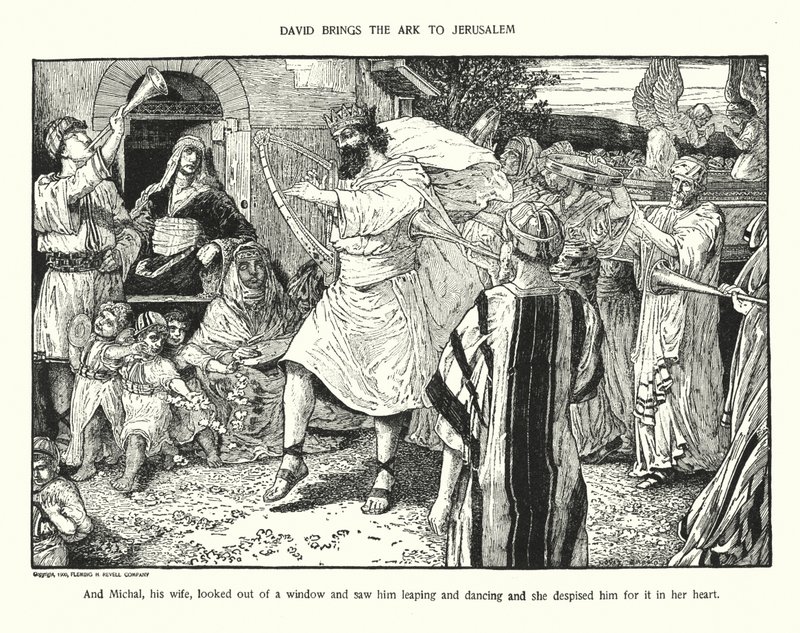 David brengt de Ark naar Jeruzalem door Louis John Rhead