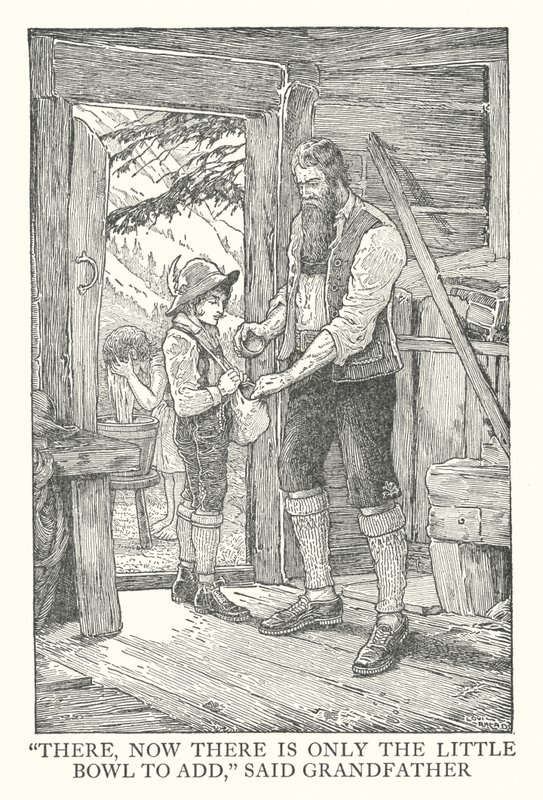 Illustratie voor Heidi door Johanna Spyri door Louis John Rhead