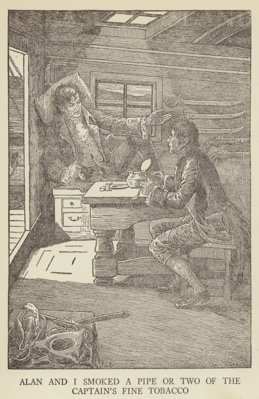 Illustratie voor Kidnapped door Robert Louis Stevenson door Louis John Rhead