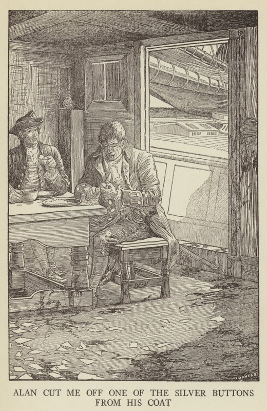 Illustratie voor Kidnapped door Robert Louis Stevenson door Louis John Rhead
