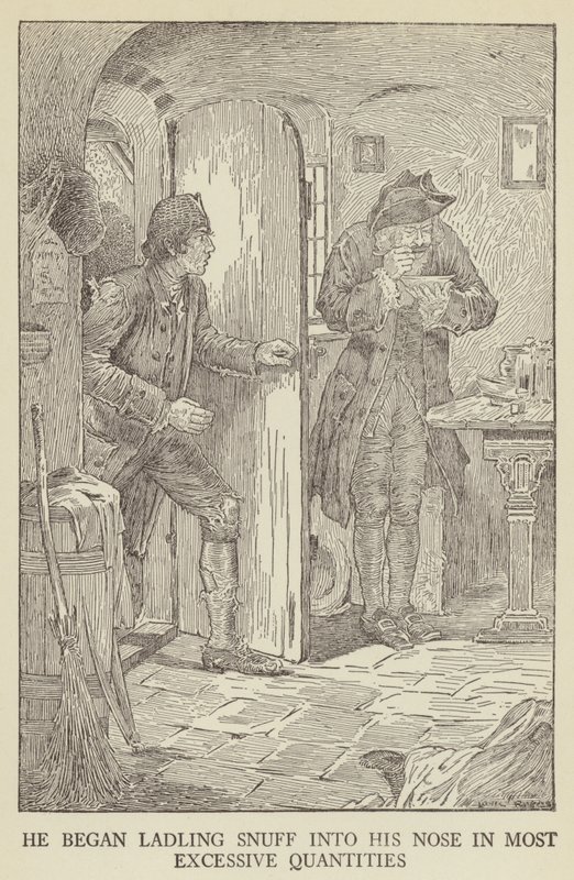 Illustratie voor Kidnapped door Robert Louis Stevenson door Louis John Rhead