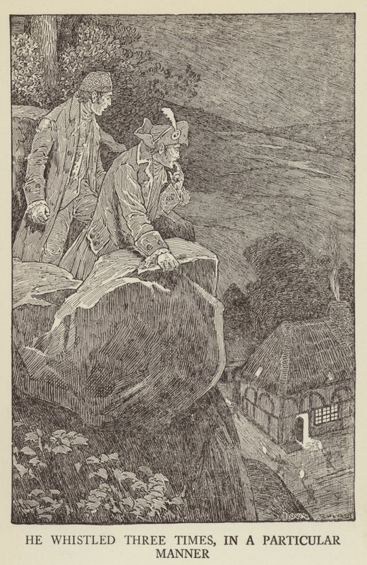 Illustratie voor Kidnapped door Robert Louis Stevenson door Louis John Rhead