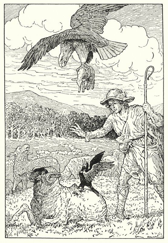 De Adelaar en de Kauw door Louis John Rhead
