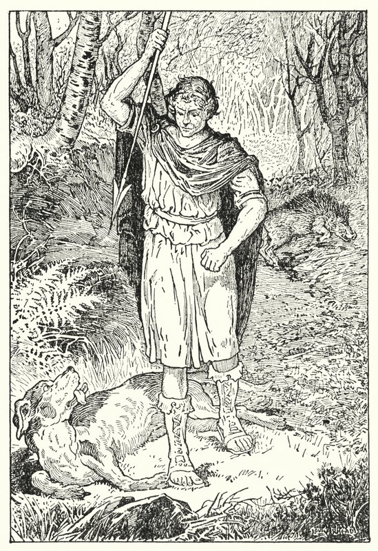 De Oude Jachthond door Louis John Rhead