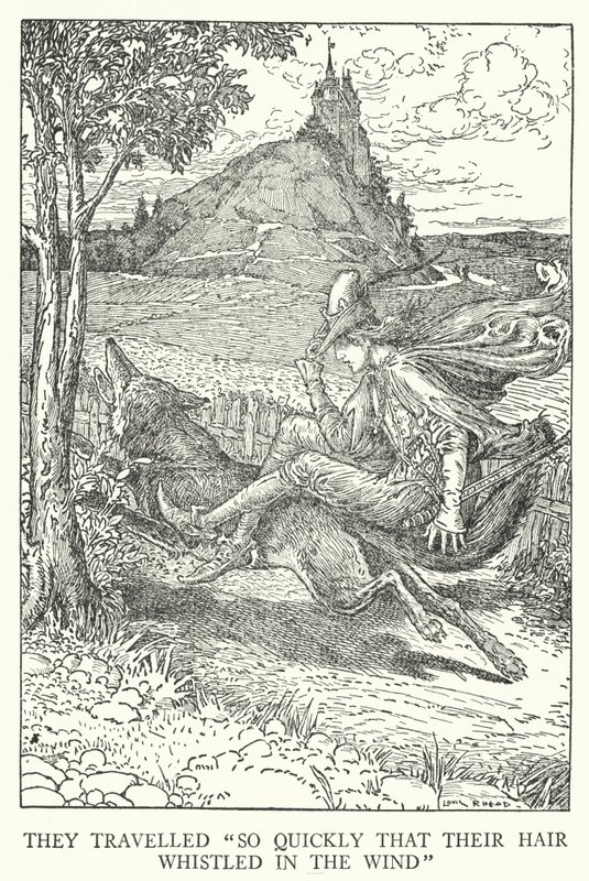 Ze reisden "zo snel dat hun haar in de wind floot" door Louis John Rhead