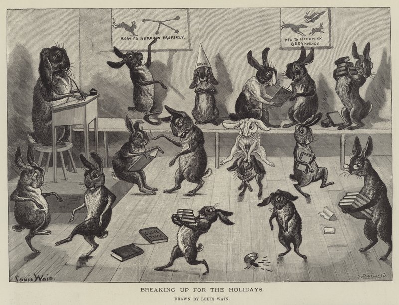 Einde van het schooljaar door Louis Wain