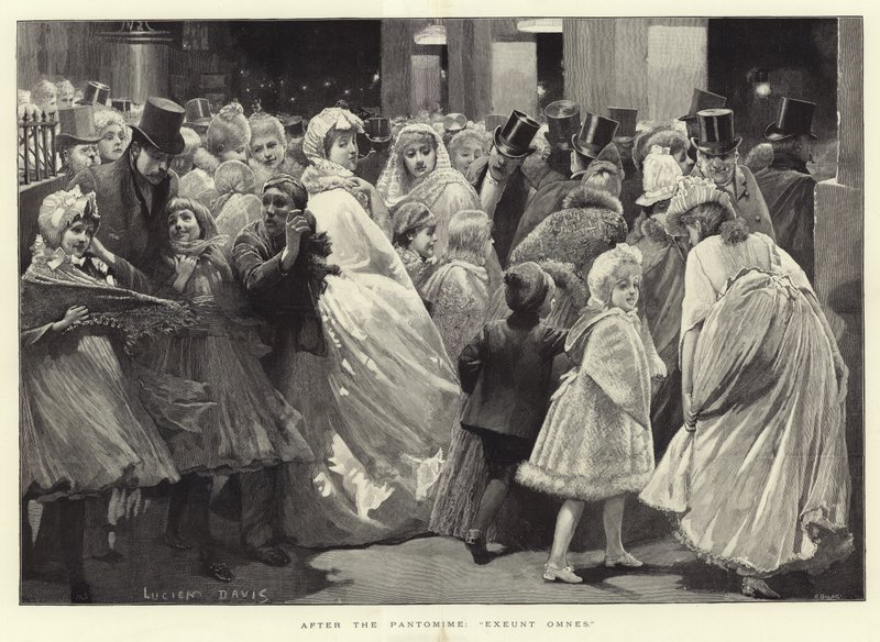 Na de pantomime (gravure) door Lucien Davis