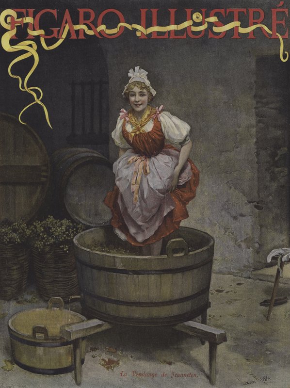 De Oogst van Jeanneton. Omslag van Le Figaro Illustre, november 1895 door Lucius Rossi