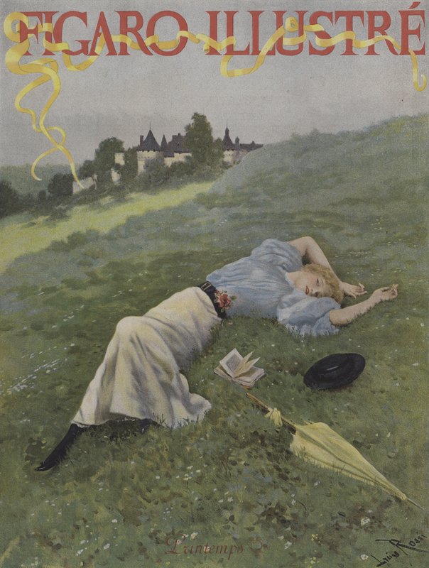 Lente. Omslag van Le Figaro Illustre, mei 1896 door Lucius Rossi