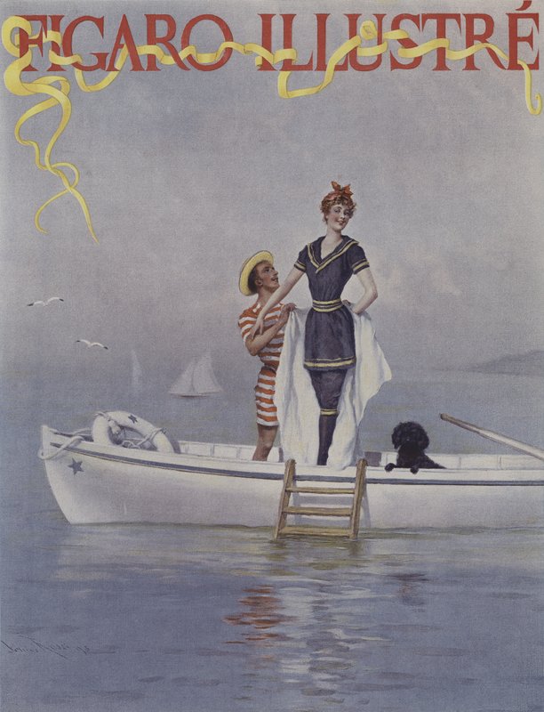 Een Volle Zee. Omslag van Le Figaro Illustre, augustus 1894 door Lucius Rossi