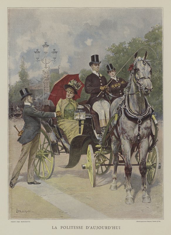 De beleefdheid van vandaag door Ludovico (after) Marchetti