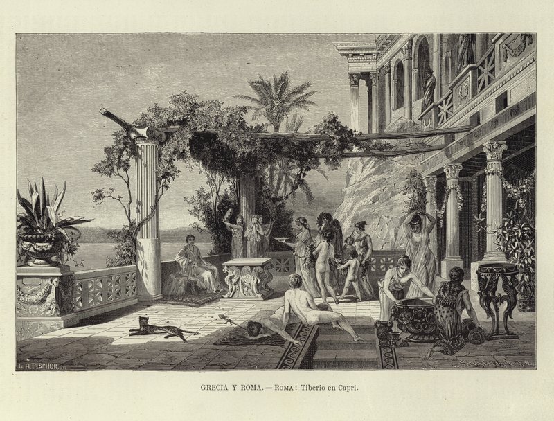 Griekenland en Rome - Rome: Tiberius in Capri door Ludwig Hans Fischer