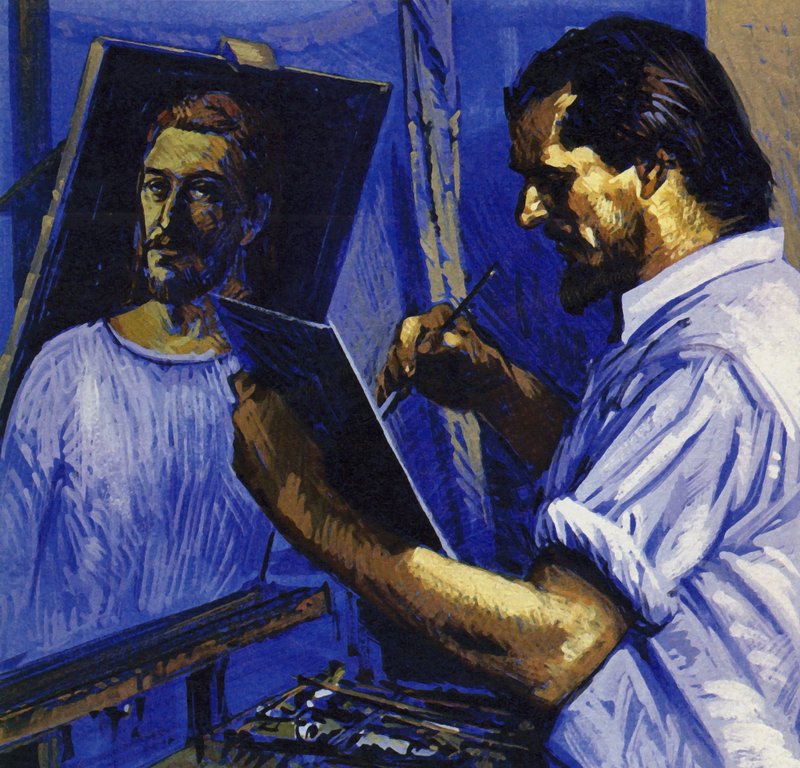 Gauguin leefde in armoede en verkocht alleen af en toe een foto (kleurenlitho) door Luis Arcas Brauner