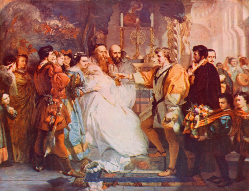 Shakespeare: De Verwerping van Hero, Veel Gedoe om Niets, Act IV, Scene 1 door Marcus (after) Stone