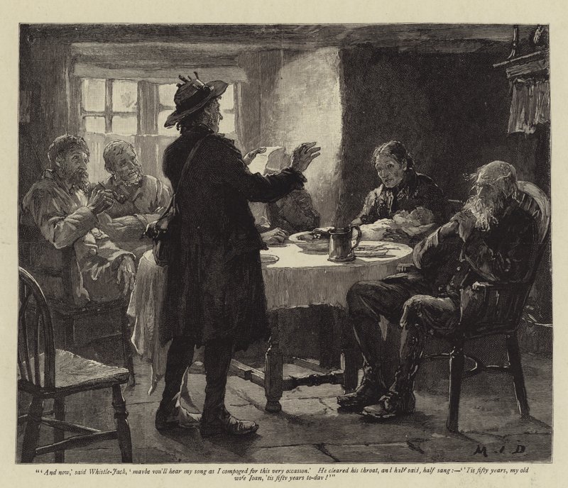 Illustratie voor John en Joan, Een Vreemd Verhaal, door S Baring-Gould door Margaret Isabel Dicksee