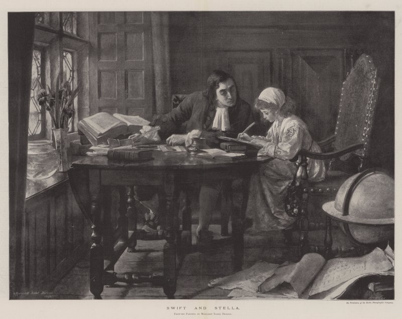 Swift en Stella door Margaret Isabel Dicksee