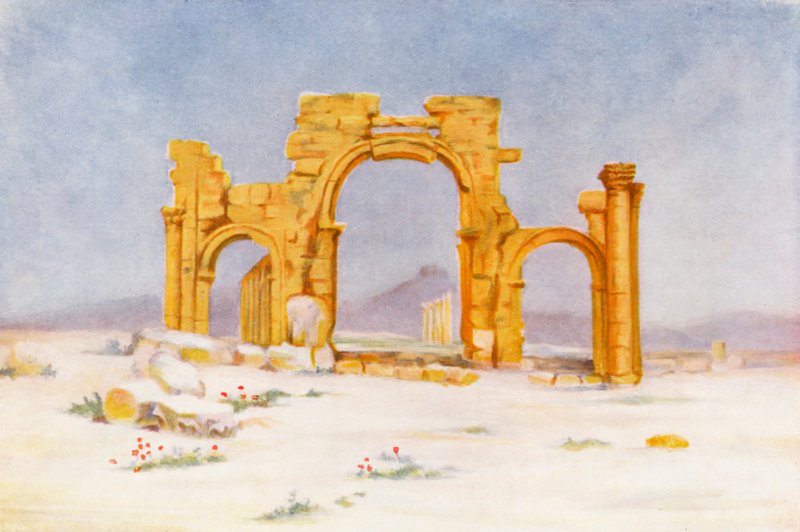 Triomfboog, Palmyra door Margaret Thomas