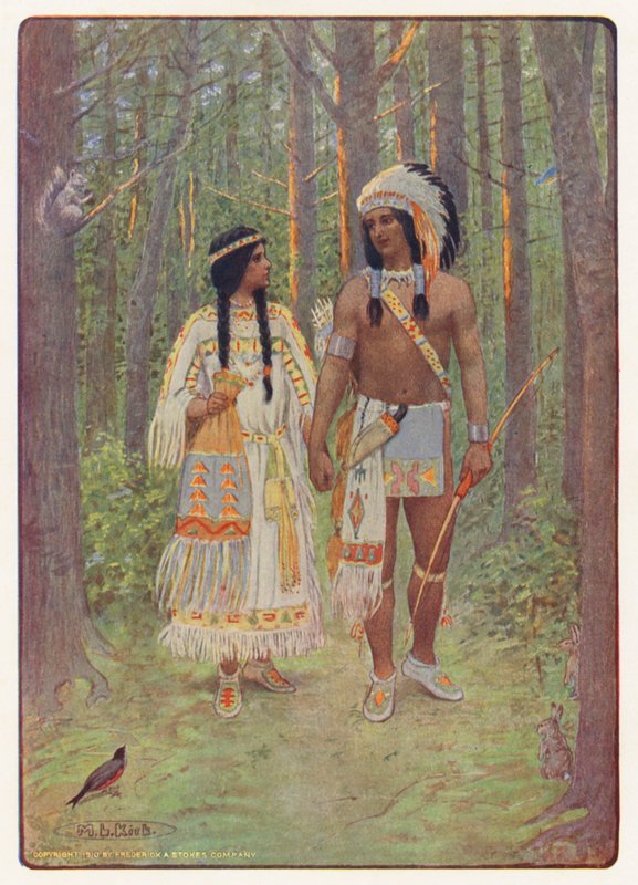 Illustratie voor Hiawatha door Longfellow door Maria Louise Kirk