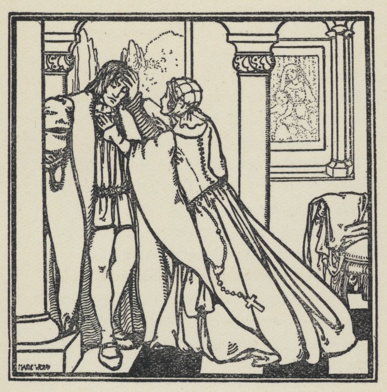 Illustratie voor The Dream Of Gerontius door Kardinaal Newman door Marie Preaud Webb