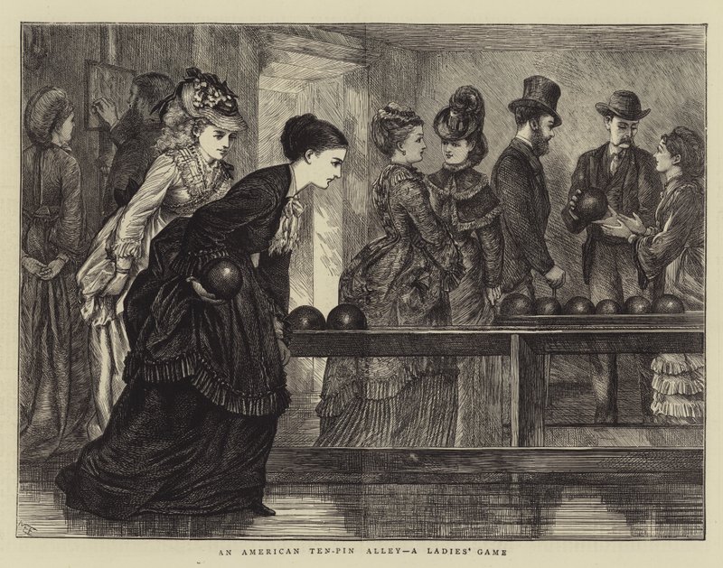 Een Amerikaanse Kegelbaan, een Dameswedstrijd door Mary Ellen Edwards
