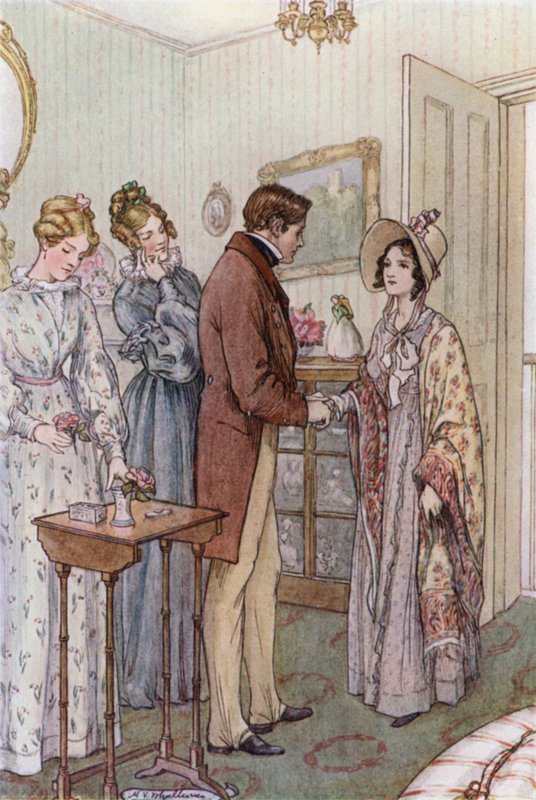 Illustratie voor Wives and Daughters door Mrs Gaskell door Mary V. Wheelhouse