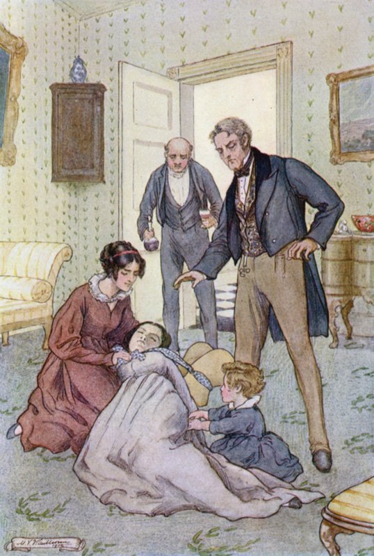 Illustratie voor Wives and Daughters door Mrs Gaskell door Mary V. Wheelhouse